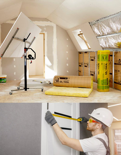 Travaux d'intérieur - MARESCOT 85 : Artisan Père & Fils en Vendée (85) : Pose cloison et faux plafonds en placoplâtre, Peinture mur boiserie, Revêtements sols et murs, carrelage... rénovation pour salle de bains et cuisine. Intervention en Vendée (85)